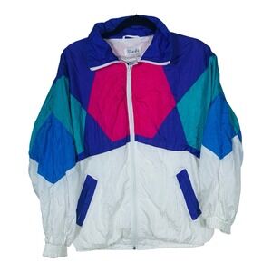 Vintage Windbreaker 80s Slade Jacket Zip-up Medium